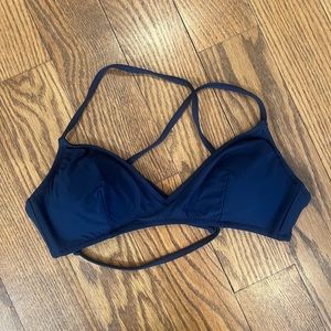 Jcrew navy crisscrossed bikini top
